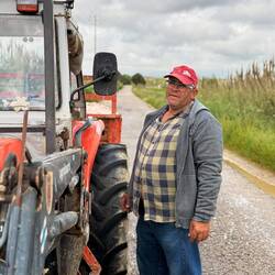 City worker whose truck broke down. Wished us a Buen Camino