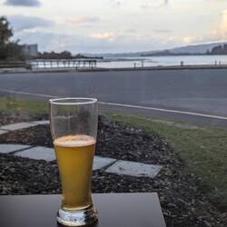 Enjoying a refreshment upon arriving safely in Rotorua