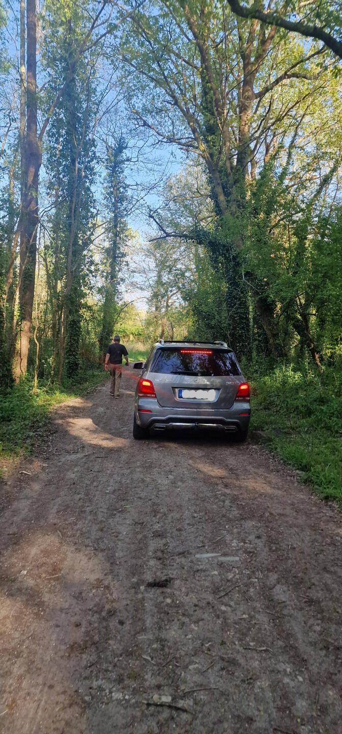 Gefunden! Auf dem Weg zum Caravan.