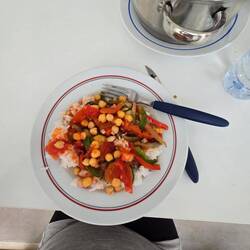 The dinnerI made on that hot plate