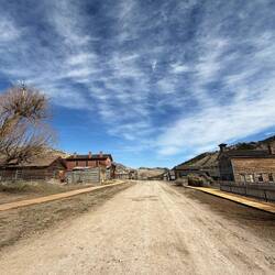 Bannack main street - wide enough to turn an ox train