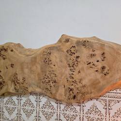 The headboard of my bed made of 100 year old poplar