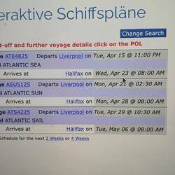 Fahrplan "unseres Schiffs": Atlanic Sea