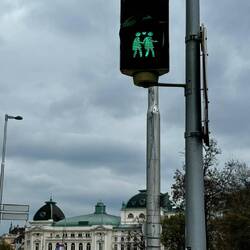 Ampel mit Herz