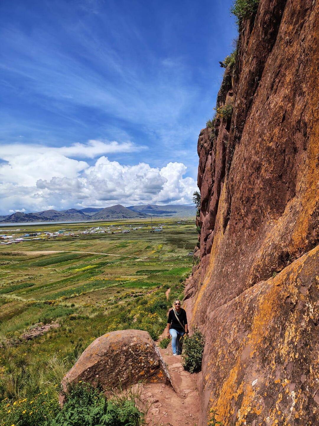 Beautiful rocks in lake Titicaca landscape
