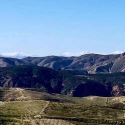Da hinten sind sie, die Berge der Sierra Nevada