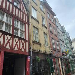 Traditional half-timbered buildings located in Rouen