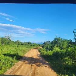 Wir erhaschen unseren ersten Blick auf die Berge