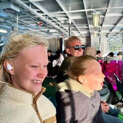 Fuld smæk på vinden på vej tilbage