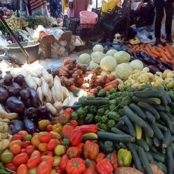A colourful market stall