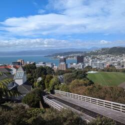 View of the city from top of the cable car