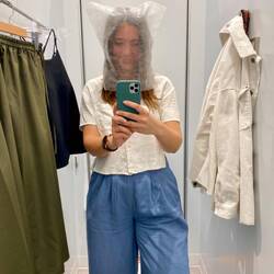 Makeup face cover für die Anprobe. 😅