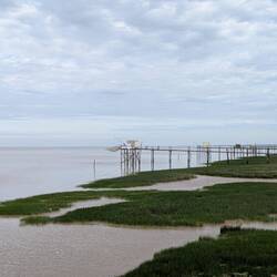 Les carrelets de pêche jalonnent l'étape