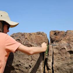 DJ's fists of fury split this rock in half.