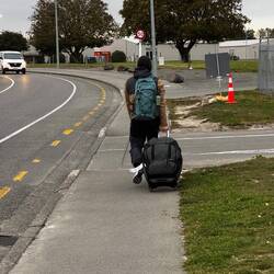 Der sehr windige Weg zur Unterkunft 😅