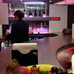 Die Lounge/Bar im A380