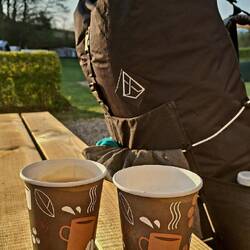 Kaffee am Campingplatz kurz vor dem Abmarsch