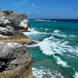Wanderung über Lee Stocking Island zum wilden Atlantik