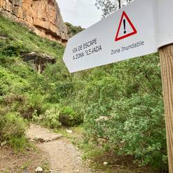 Fluchtweg zu einer erhöhten Stelle