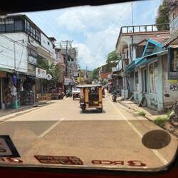 Our tricycle ride home through downtown Coron
