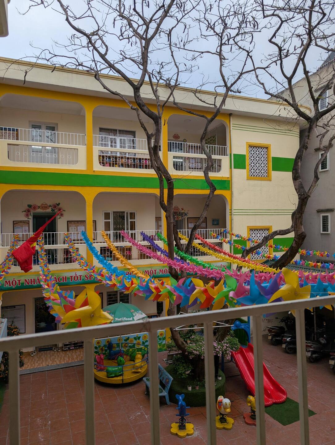 At the school