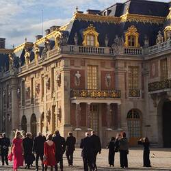 On thr grounds preparing to enter the Palace