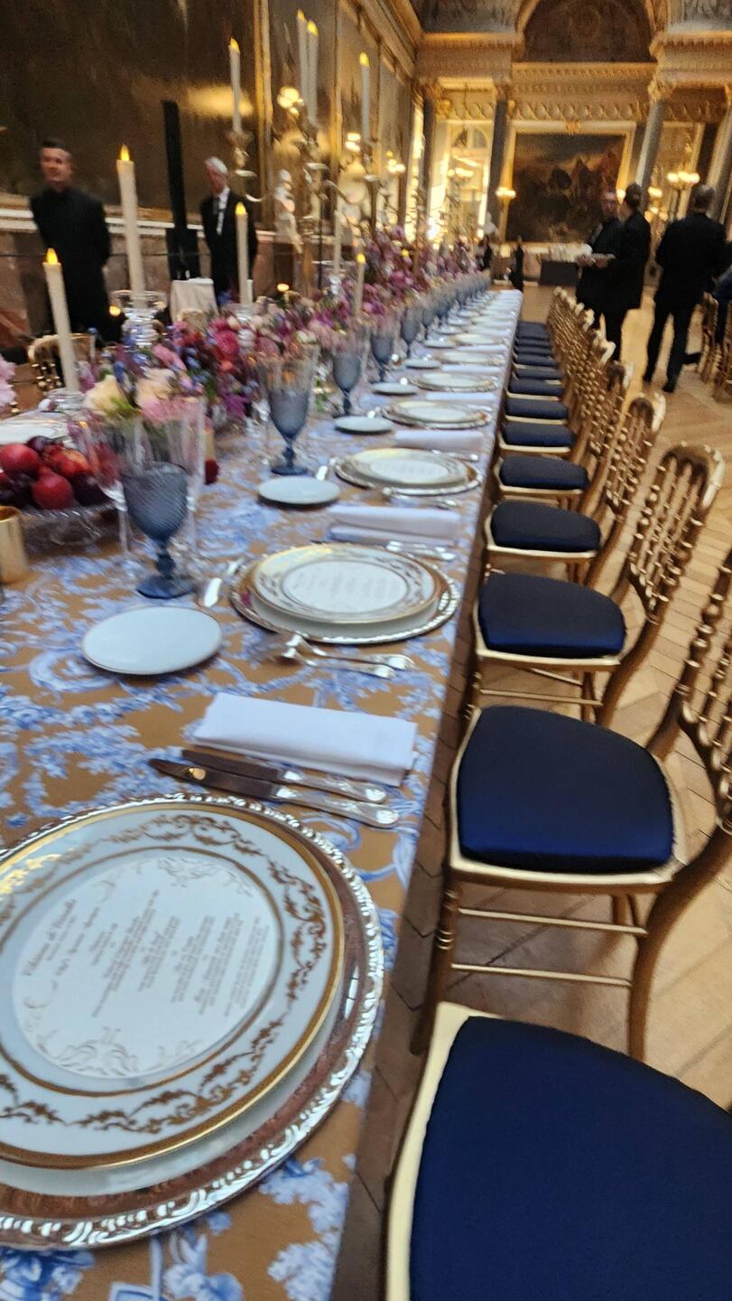 The elegant table is set the guests