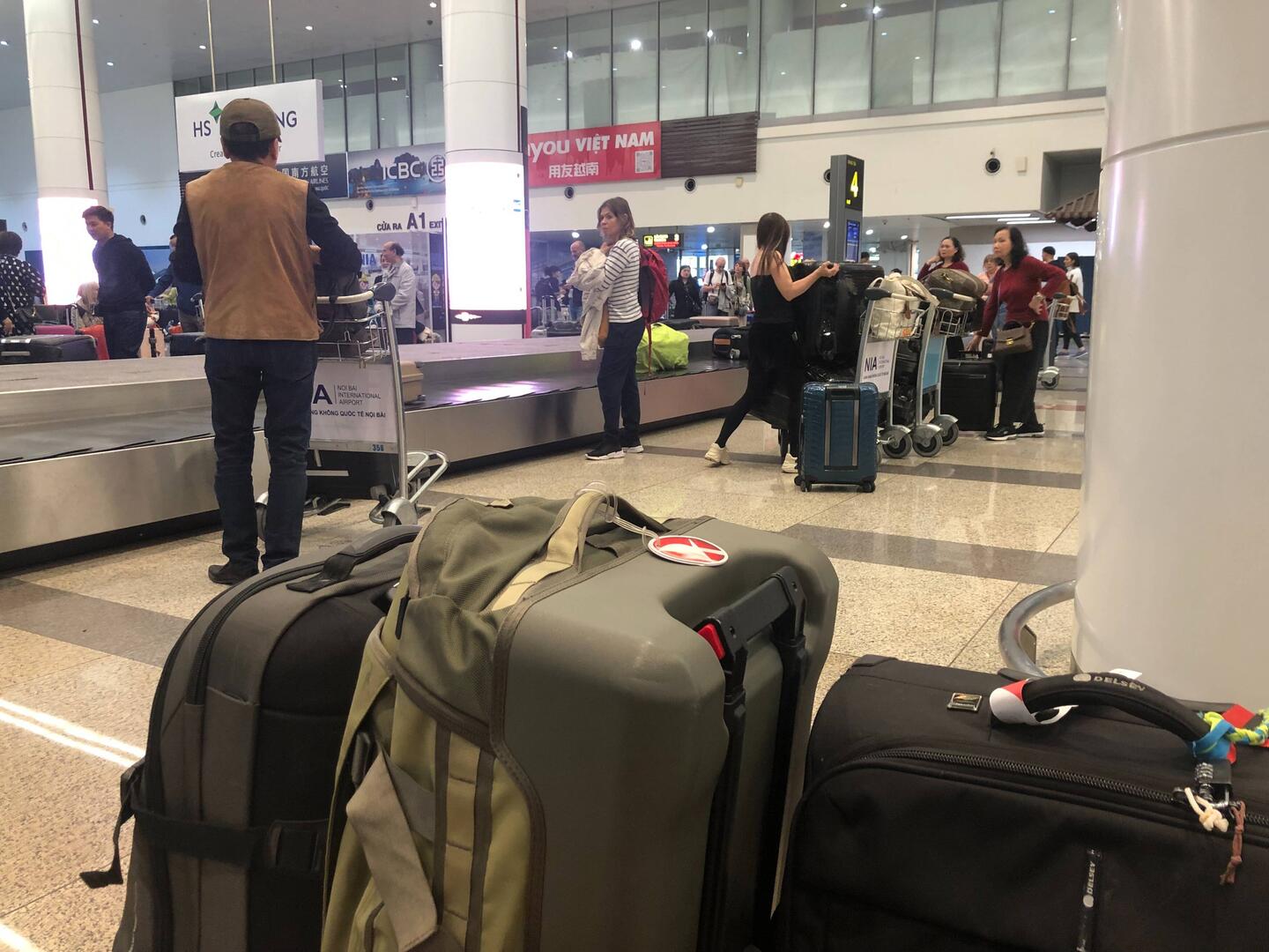 Réception des valises après avoir passé l'immigration