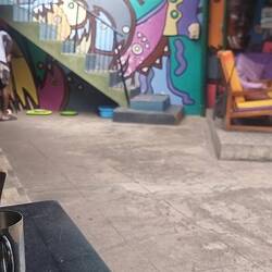 Der Innenhof von Fatimas Backpackers