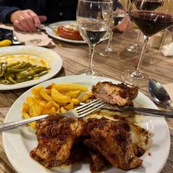 My pilgrim meal last night, muy bueno