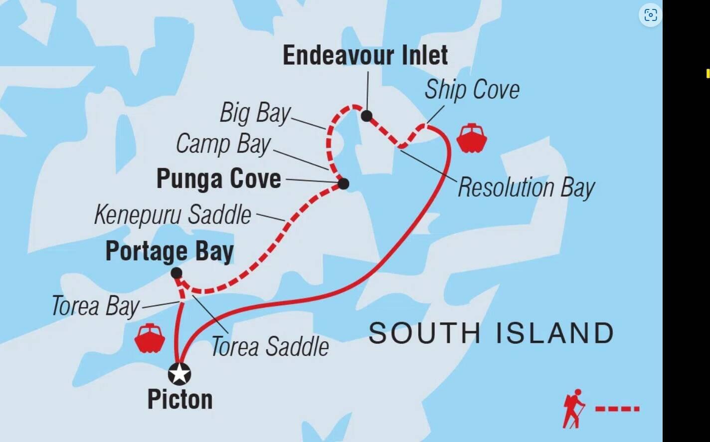 We hiked the 10km from Resolution Bay to Endeavor Inlet