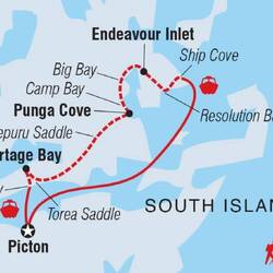 We hiked the 10km from Resolution Bay to Endeavor Inlet