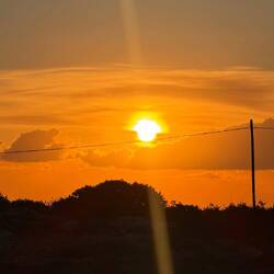Sonnenaufgang, der Tag geht los.
