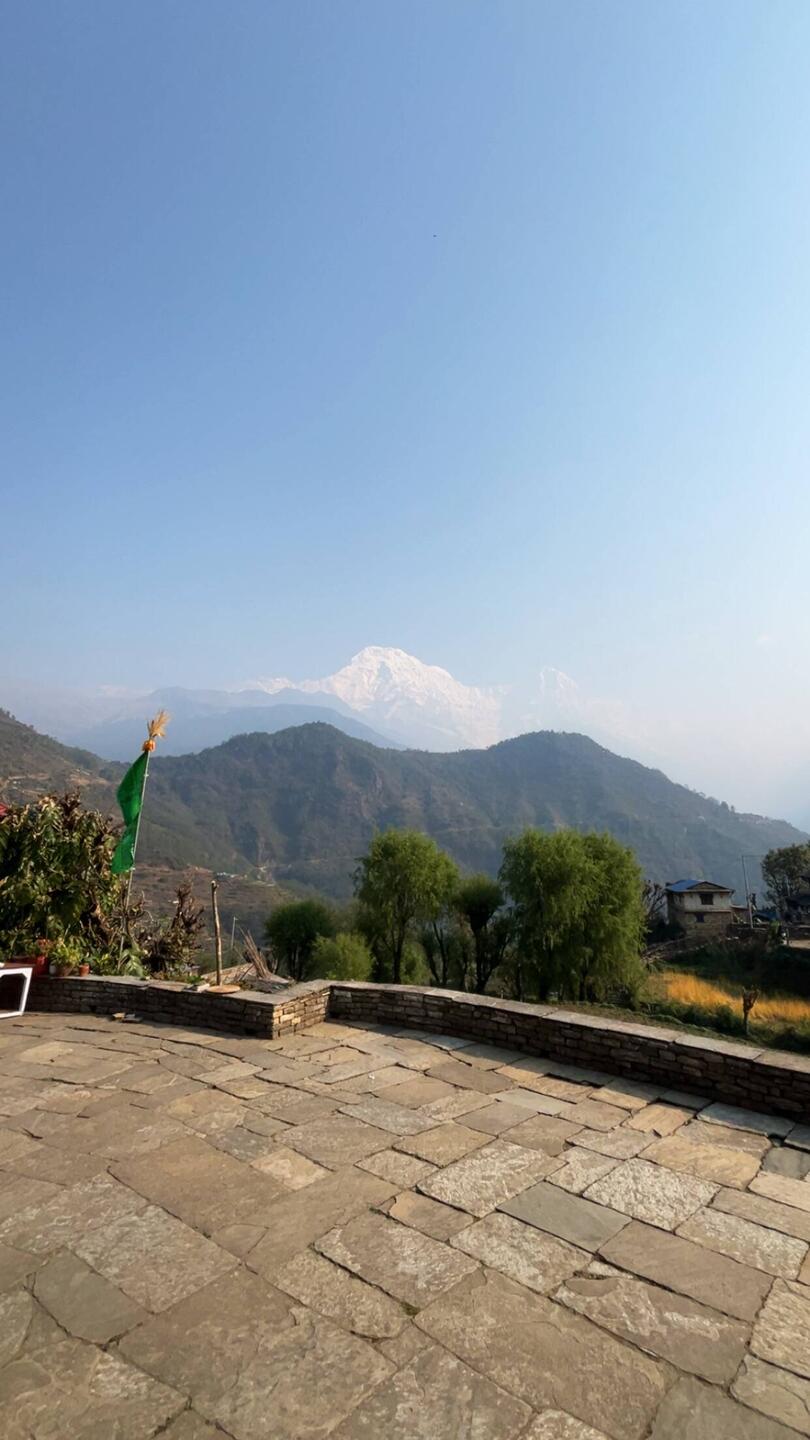 Ein letzter Blick auf das Annapurna Gebirge