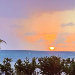 This spot is known for beautiful sunsets. We were rewarded with one after a torrential shower.