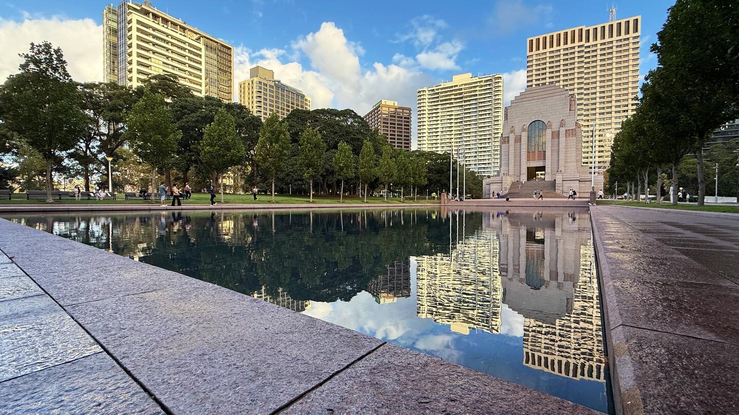 Hyde Park mit Anzac Memorial