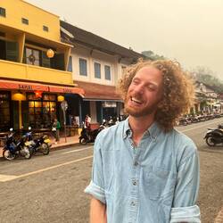 Dan's hair taking on a life of its own in the smoky Burning Season air