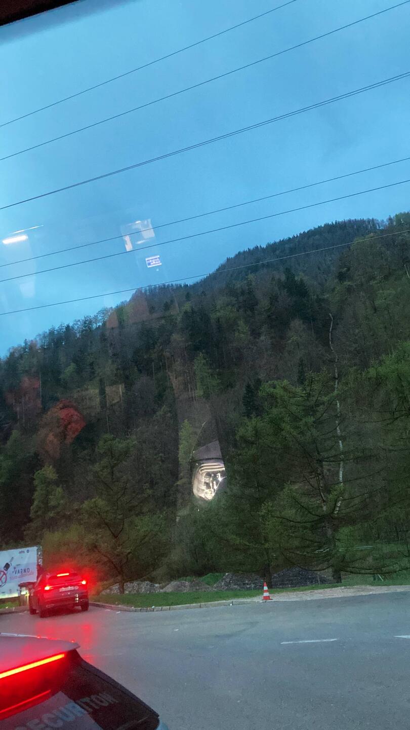 Auf der Fahrt, kurz nach der slowenischen Grenze