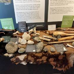 Visitor centre; Tools used and flint specimens