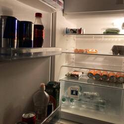 Der Kühlschrank drei junger Erwachsener