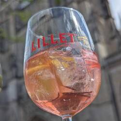 Trying a Lillet in front of Cathédrale Saint-André de Bordeaux