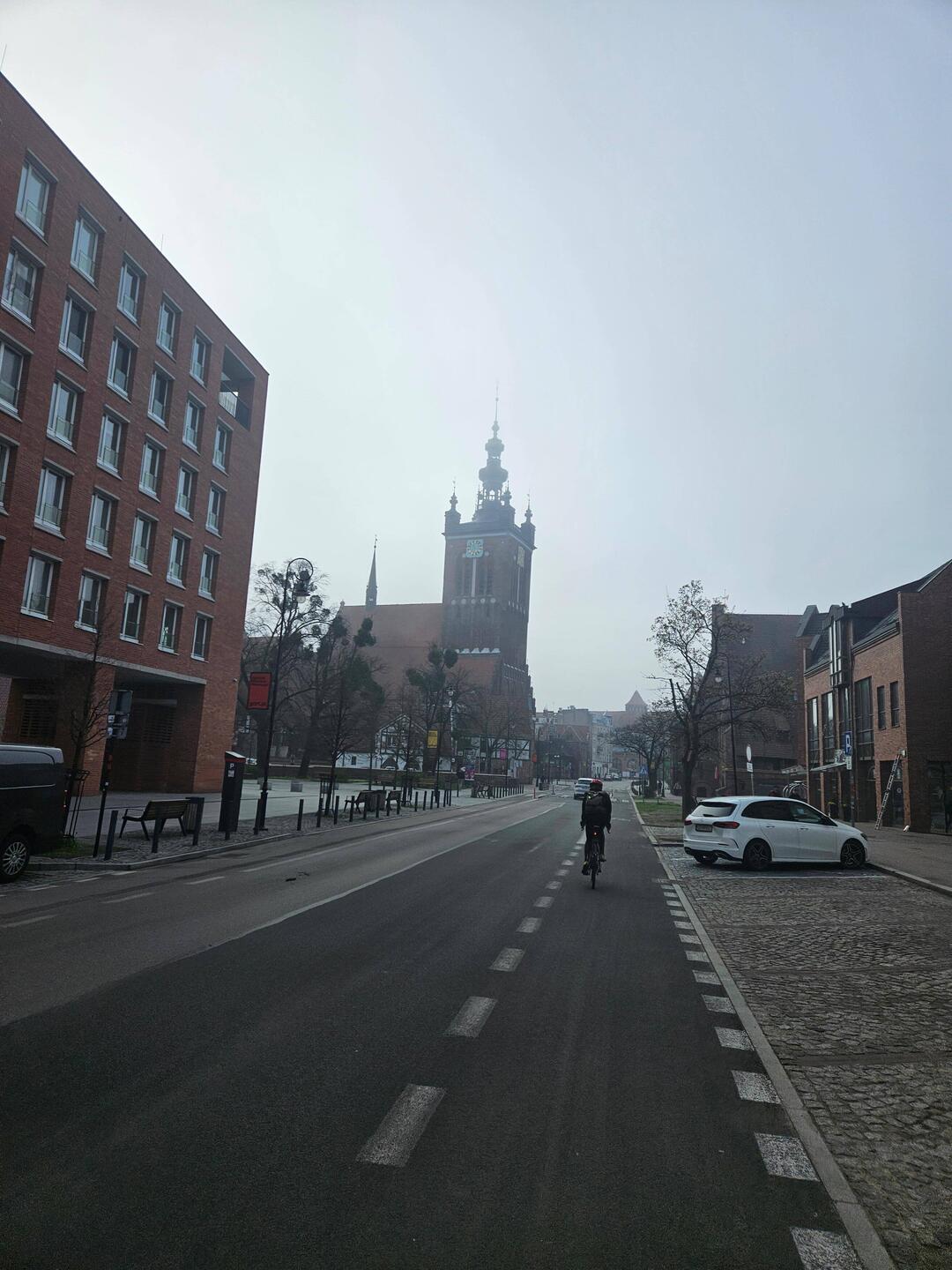 Nebel liegt über Danzig