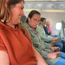 Anne vor dem Flug 😂