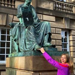 Nikki loving on David Hume's toe