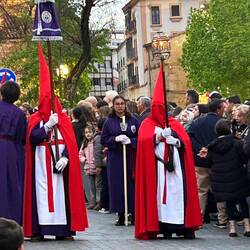 After dinner encounter with the Passion Story procession