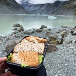 Unserer Mittagessen am Gletschersee