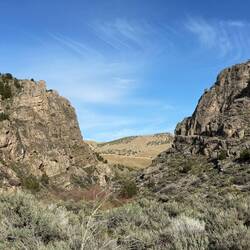 My wake-up view in Goshen Canyon