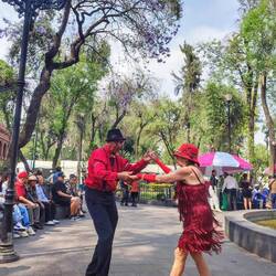 Sonntäglicher Tanz in der Alameda de Santa María la Ribera