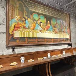 Last supper painting. I told the boys how you identify Judas.