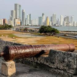 The fortified walls of the old city.